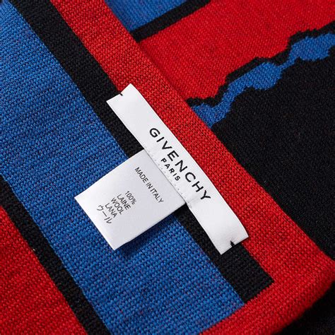 givenchy red and blue cat scarf|Givenchy scarf.